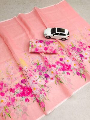 Fancy Linen Floral Sarees With Price (15)