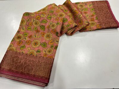 Kalamkari Prints O Chanderi Cotton Silk Sarees (5)