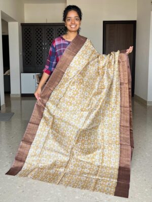 Latest Tussar Silk Printed Sarees (11)