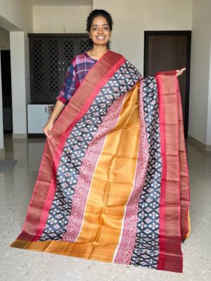 Latest Tussar Silk Printed Sarees (12)