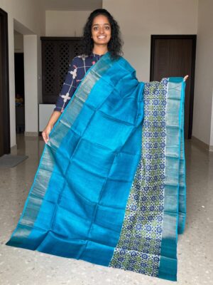 Latest Tussar Silk Printed Sarees (14)