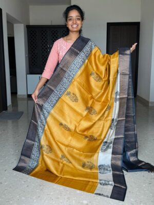 Latest Tussar Silk Printed Sarees (18)