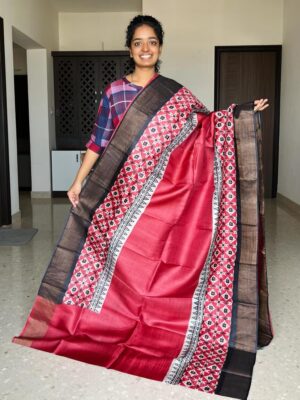Latest Tussar Silk Printed Sarees (22)