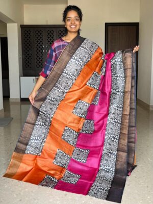 Latest Tussar Silk Printed Sarees (23)