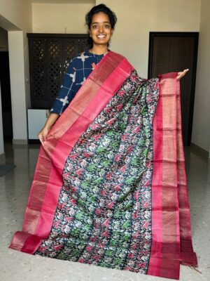 Latest Tussar Silk Printed Sarees (5)