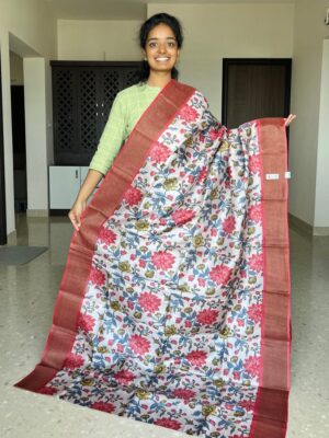 Latest Tussar Silk Printed Sarees (9)