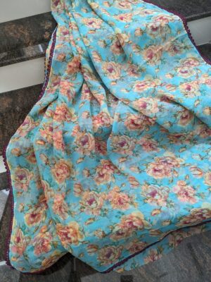 Light Weight Georgette Floral Sarees (15)