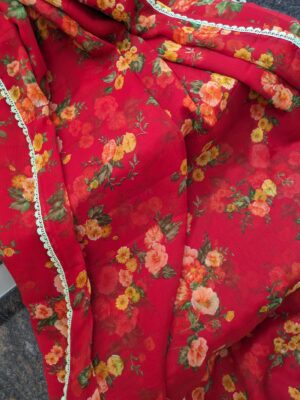 Light Weight Georgette Floral Sarees (5)