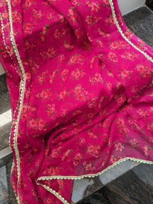 Light Weight Georgette Floral Sarees (6)