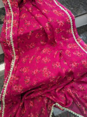 Light Weight Georgette Floral Sarees (9)