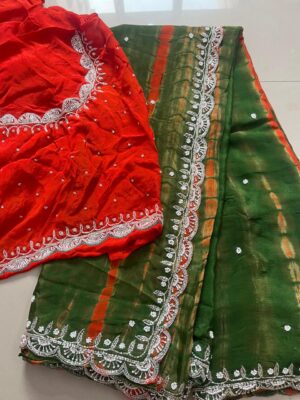 Pure Chinnon Sarees With Handwork (32)