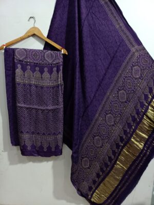 Pure Modal Silk Dresses With Ajrak (12)
