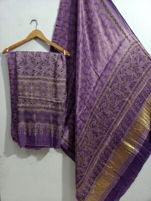 Pure Modal Silk Dresses With Ajrak (16)