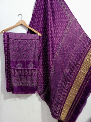Pure Modal Silk Dresses With Ajrak (17)