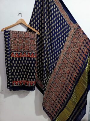 Pure Modal Silk Dresses With Ajrak (20)