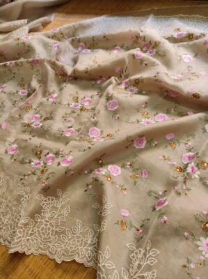 Pure Organza Silk With Pearl Work (11)
