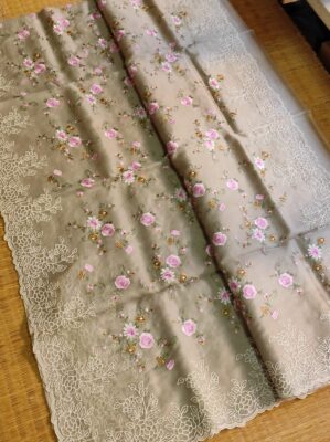 Pure Organza Silk With Pearl Work (14)