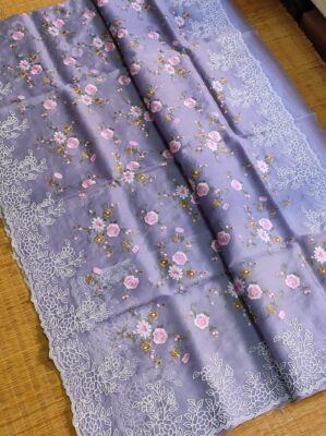 Pure Organza Silk With Pearl Work (15)