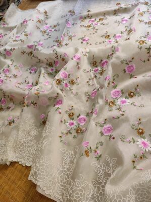 Pure Organza Silk With Pearl Work (18)