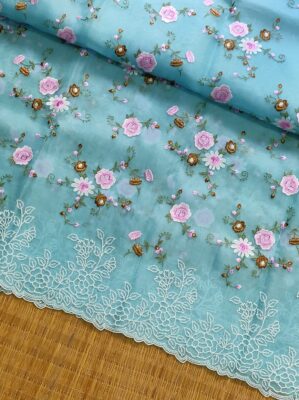Pure Organza Silk With Pearl Work (19)