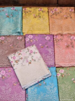 Pure Organza Silk With Pearl Work (20)