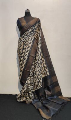 Pure Tussar Silk Sarees With Blouse (1)
