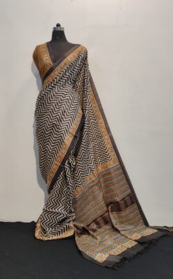 Pure Tussar Silk Sarees With Blouse (19)
