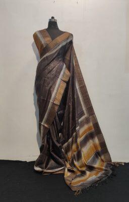 Pure Tussar Silk Sarees With Blouse (22)