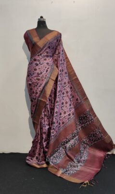 Pure Tussar Silk Sarees With Blouse (23)
