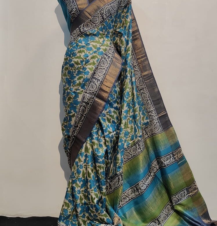 Pure Tussar Silk Sarees With Blouse (27)