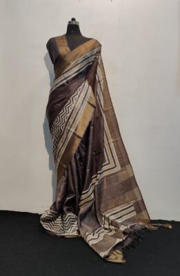 Pure Tussar Silk Sarees With Blouse (28)