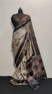 Pure Tussar Silk Sarees With Blouse (3)