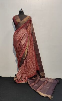 Pure Tussar Silk Sarees With Blouse (36)