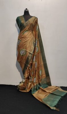 Pure Tussar Silk Sarees With Blouse (40)