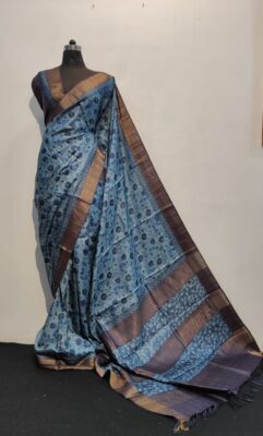 Pure Tussar Silk Sarees With Blouse (6)