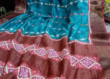Tussar Gujarathi Handwork Sarees (10)