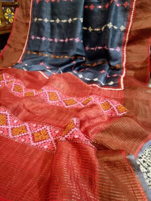 Tussar Gujarathi Handwork Sarees (2)