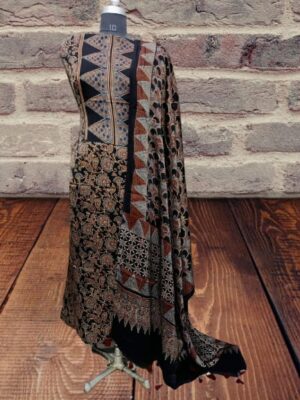 Ajrakh Hand Block Modal Silk Dresses (3)