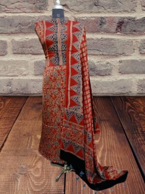 Ajrakh Hand Block Modal Silk Dresses (4)
