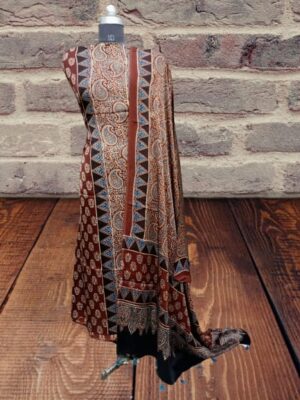 Ajrakh Hand Block Modal Silk Dresses (6)