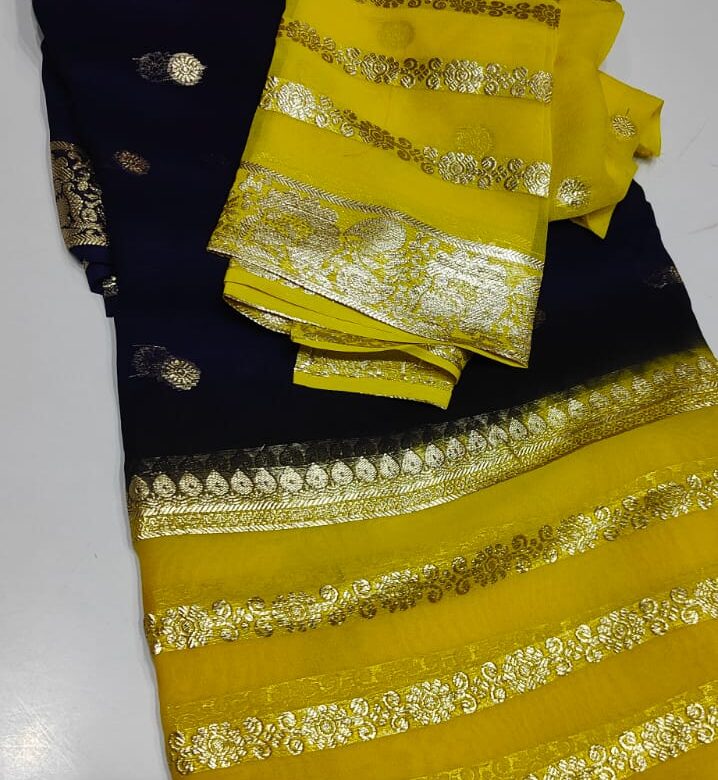 Beautiful Georgette Shaded Sarees (1)