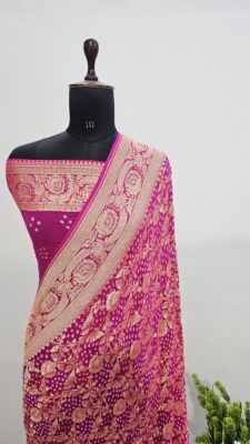 Pure Bandini Georgette Sarees With Blouse (11)