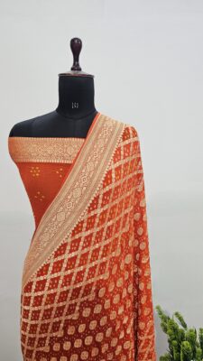 Pure Bandini Georgette Sarees With Blouse (12)