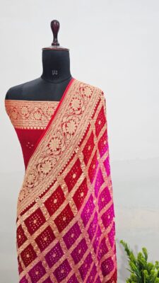 Pure Bandini Georgette Sarees With Blouse (3)