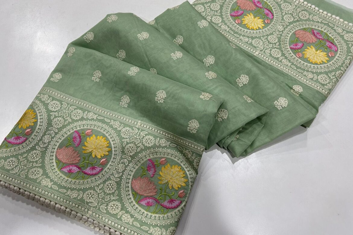 Pure Cotton Silk Handloom Sarees With Blouse (1)