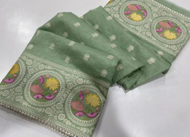 Pure Cotton Silk Handloom Sarees With Blouse (1)