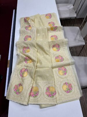 Pure Cotton Silk Handloom Sarees With Blouse (6)