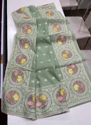 Pure Cotton Silk Handloom Sarees With Blouse (7)