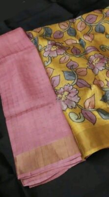 Exclusive Pure Tussar Silk With Kalamkari Blouse (40)