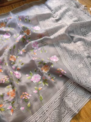 Pure Organza Silk With Jaal Work (15)